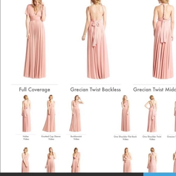 TwoBirds Ginger Convertible Maxi Dress Dusty Pink - Picture 3 of 10